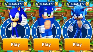 Minecraft Sonic vs Sonic vs Movie Sonic defeat All Bosses Zazz Eggman Robotnik Sonic Dash Gameplay