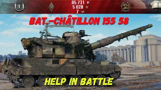 Survive artillery Bat.-Châtillon 155 58 #worldoftanks #wot #wotreplays #tank