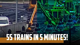 55 Trains in 5 Minutes!