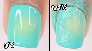 DOs & DON'Ts: aura ombré Nails | diy how to do ombré nails with regular polish using a sponge
