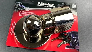 [809] TERRIBLE Master Lock Trailer Coupler Lock Picked (Model 377DAT)