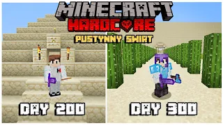 Przetrwałem 300 Dni w Minecraft Hardcore, W Pustynnym Świecie...