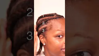 How to: Zig Zag braids with a curly bun #4chair #naturalhair #braids