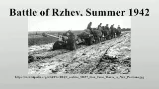 Battle of Rzhev, Summer 1942