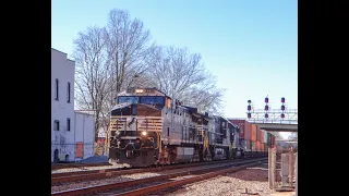 Railfanning In Thomasville & Greensboro NC Featuring NS 1073, & MOW Trains 1/11 & 1/13/2024