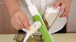 How to use ONCE FOR ALL Rapid prep Mandoline Vegetable Slicer 1