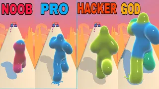 NOOB vs PRO vs HACKER vs GOD in Blob Runner 3D