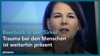 Gaziantep/Türkei: Außenministerin Baerbock und Bundesinnenministerin Faeser im Erdbeben-Gebiet