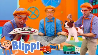 Blippi Looks at Jobs - Fire Trucks, Planes, and More! | Cartoons for Kids | Learning Show | STEM