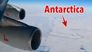 Flying under the world and over Antarctica in a Qantas Boeing 747!