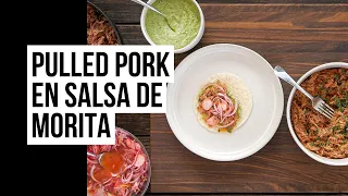 Pulled pork en salsa de Chile morita