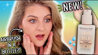 This $14 foundation has BLOWN MY MIND! // Makeup Revolution Skin Silk Luminous Serum Foundation