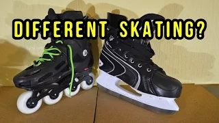 INLINE vs ICE SKATING ..  Differences Explained