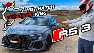 The new Audi RS3 Sedan is the fastest compact car at the Nurburgring, will it also be in our review?