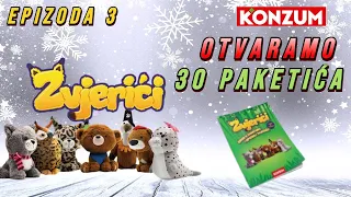 Zvjerići Konzum [30 paketića] UNBOXING!