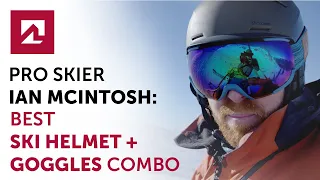 Best ski helmet and goggles combo by professional skier Ian McIntosh