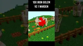 10 Iron Golem vs 1 Warden | Minecraft  | #minecraftshorts