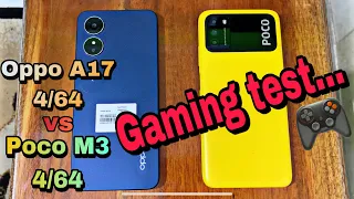 Oppo A17 vs Poco M3 gaming test, Speed test