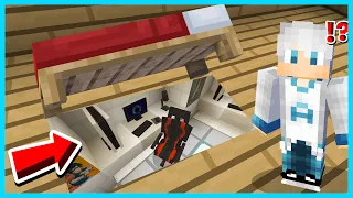 MIPAN & ZUZUZU BUAT RUANGAN GAMING RAHASIA DI BAWAH TEMPAT TIDUR AKUDAV DI MINECRAFT SURVIVAL!