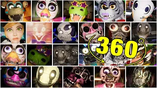 FNAF SECURITY BREACH ALL JUMPSCARES 360