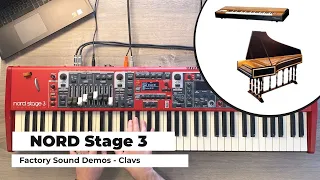 Clavinet and Harpsichord Sounds - Nord Stage 3 - Factory Sound Demos (all playing, no talking!)