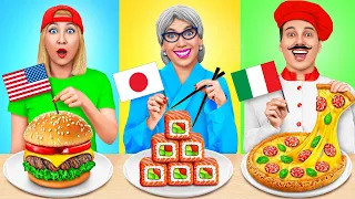 自分 vs おばあちゃんの料理チャレンジ | さまざまな国のからの食品 Multi DO Challenge