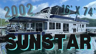 SOLD - 2002 Sunstar 16' x 74' Houseboat for Sale by HouseboatsBuyTerry.com