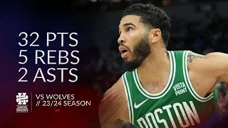 Jayson Tatum 32 pts 5 rebs 2 asts vs Wolves 23/24 season