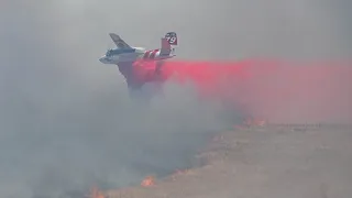 Helicopters, Airplanes, Fire Trucks and More Respond to a Big Wildfire!