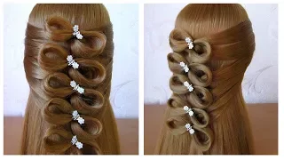 Coiffure avec noeud papillon cheveux long/mi long  Hair bow tutorial Hairstyle for long medium hair