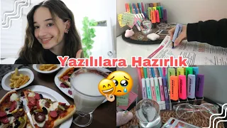 SINAVLARA ÇALIŞIYORUM🥲ağlamak yok,birlikte pizza yapıyoruzz🍕