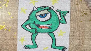 Drawing Mike Monsters, Inc | Рисуем Майка "Корпорация Монстров"