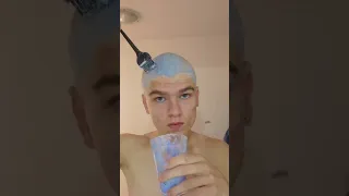 Bleaching my buzzcut stop motion. (Throwback)