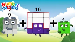 Numberblocks Addition of Square Club! Learn to Count All the Sums