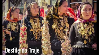 Desfile Traje Mordomia Romaria Senhora Agonia Viana Castelo Portugal Tradição Desfile Ouro Folclore