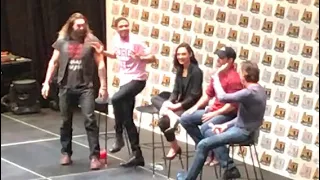 Justice League - Comic Con Panel Pt 2 Gadot Wonder Woman Cavill Superman Momoa Aquaman Fisher Cyborg