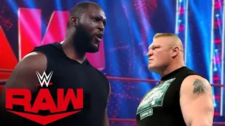 WWE - Omos Jordan Omogbehin Vs. Brock Lesnar | WWE Raw 2021