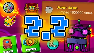 2.2 FIRST LOOK AROUND - Menus, Achievements, Settings, Shops, and More! (Geometry Dash)