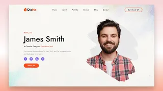 🏡 Build a Complete Responsive Personal Portfolio Website Design using HTML CSS And JavaScript