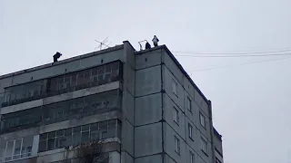 Throwing Garbage Bags from 9 Story Building || ViralHog