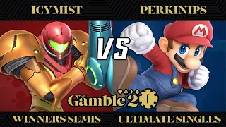 The Gamble 2 Top 8 - IcyMist (Samus) vs. Perkinips (Mario) - SSBU