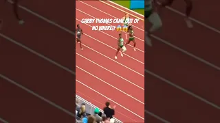 Gabby Thomas Sends a MJAOR! Upset to Sha’Carri 200m final #trending #track #fast #insane #wow