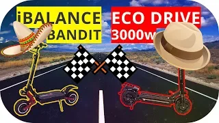 Eco drive titan 3000w против iBalance Bandit 2 New электросамоката. Тест максимальной скорости