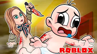 ¡ESCAPA DE LA ATERRADORA M3GAN! 😱 LA HISTORIA de MEGAN en ROBLOX - BEBE NOOB