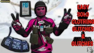 TOP BEST 5 EASY *SOLO* CLOTHING GLITCHES & GLITCHES - GTA 5 ONLINE (NO DELETING OUTFITS)