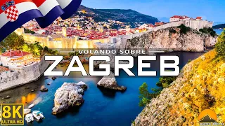 VOLANDO SOBRE ZAGREB, CROATIA 8K | Increíble paisaje natural hermoso con música relajante | VÍDEO 8K