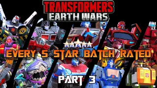 Every 5 star rated Transformers Earth Wars part 3