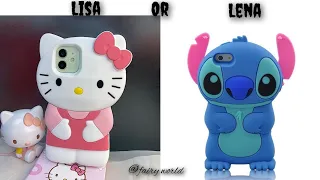 lisa or lena💞hello kitty vs stitch💞 clothes,cutestuff& schools supplies
