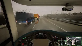 Ruta Con El Autobús Por Francia y Veo Un Accidente Por Aquaplaning | Fernbus Coach Simulator