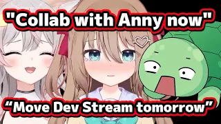 Anny Reacts to Clip Where Neuro is forcing Vedal to collab with Anny right now【Anny / Neurosama】